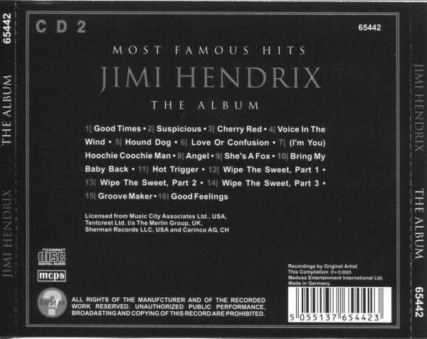 Jimi Hendrix - The Album (Most Famous Hits) Double CD Import