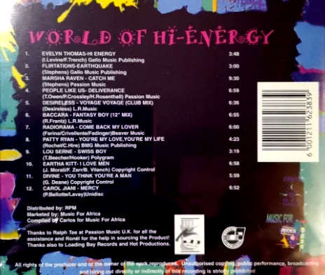 Various - World of Hi-Energy Vol 1 CD Rare