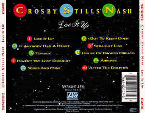 Crosby, Stills & Nash - Live It Up CD Import