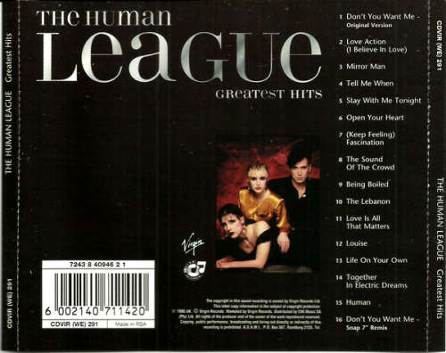 Human League - Greatest Hits CD