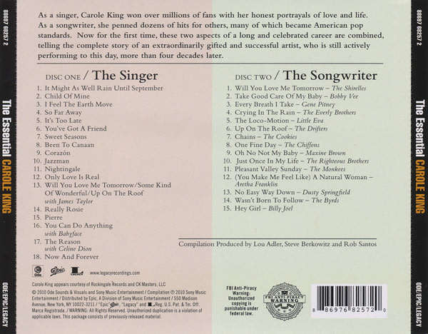 Carole King - Essential Double CD Import Sealed