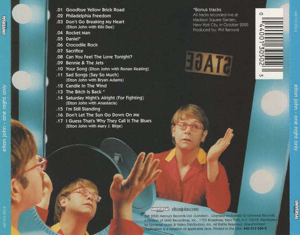 Elton John - One Night Only (Greatest Hits) CD Import