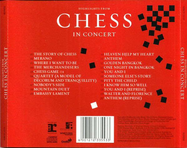 Benny Andersson, Tim Rice, Björn Ulvaeus - Highlights From Chess In Concert CD