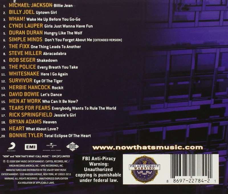Various - Now That`s What I Call the 80s CD Import