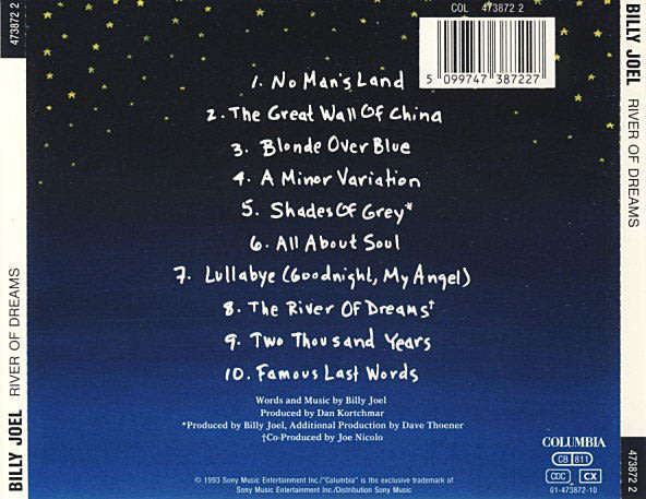 Billy Joel - River of Dreams CD Import