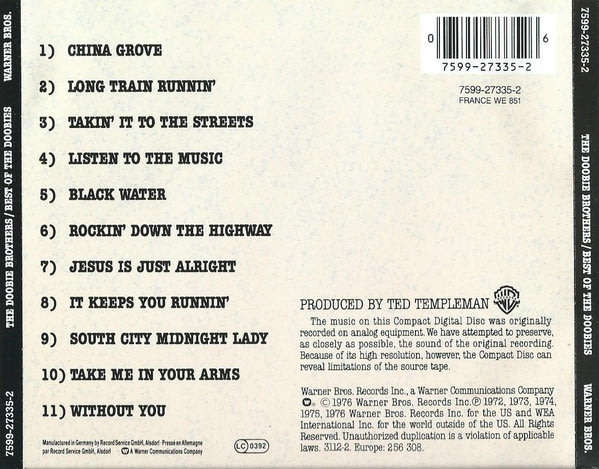 Doobie Brothers - Best of CD Import