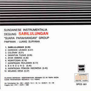 Suara Parahiangan Group Pimpinan - Ujang Suryana  Degung Sabilulungan CD Import