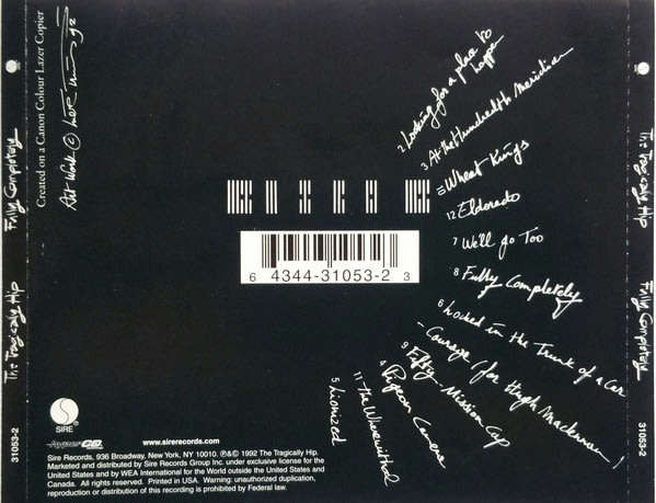 Tragically Hip - Fully Completely CD Import
