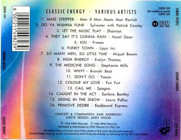 Various - Classic Energy CD Rare (Hi-NRG)