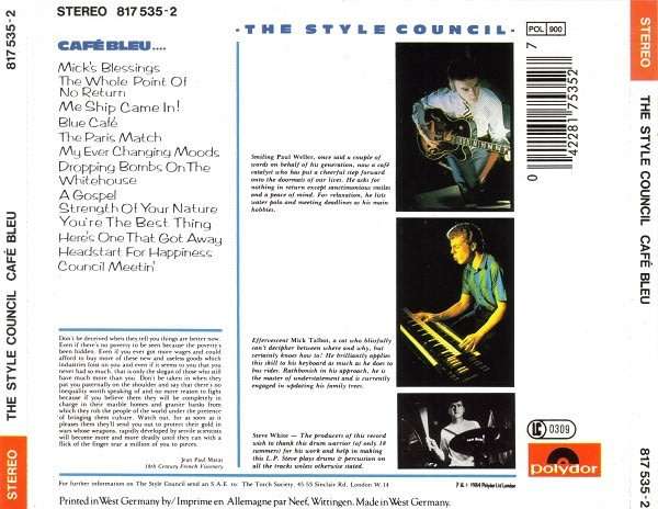 Style Council - Café Bleu CD Import