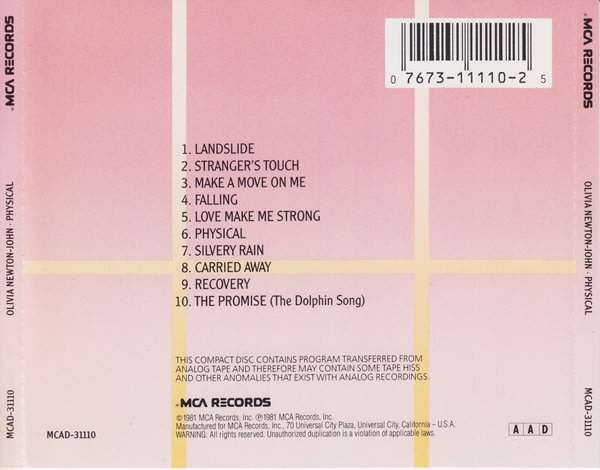 Olivia Newton-John - Physical CD Import