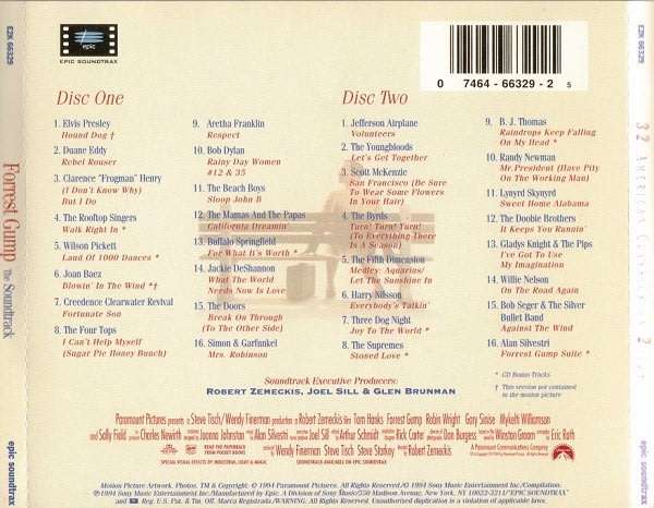 Various  Forrest Gump (Soundtrack) Double CD Import