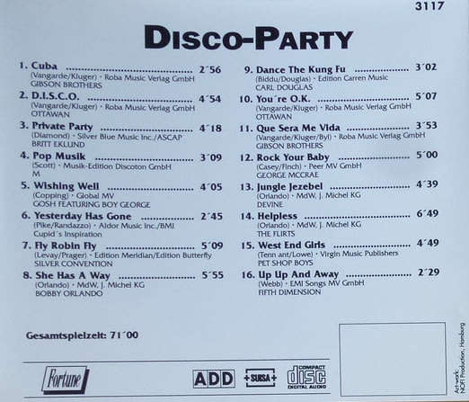 Various - Disco-Party CD Import (Hi-NRG and Disco)