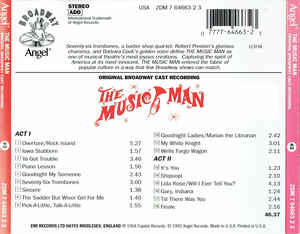 The Music Man - Original Broadway Cast CD Import
