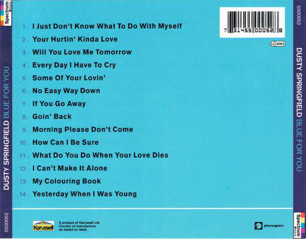 Dusty Springfield - Blue For You CD Import