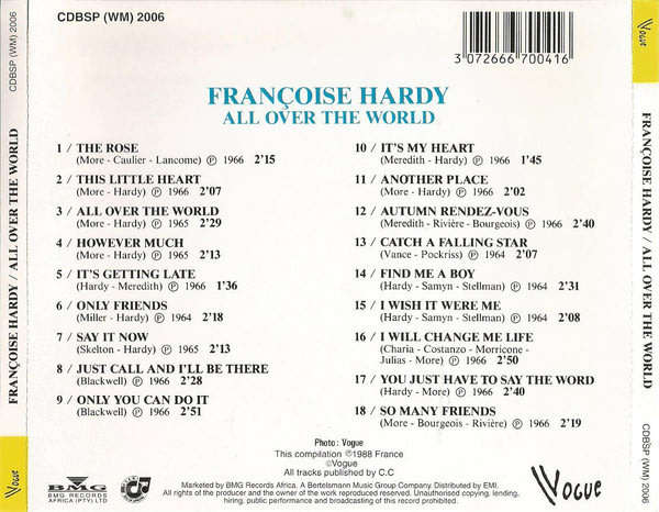 Françoise Hardy - All Over the World CD