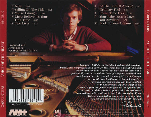 Carpenters - Voice of the Heart CD Import