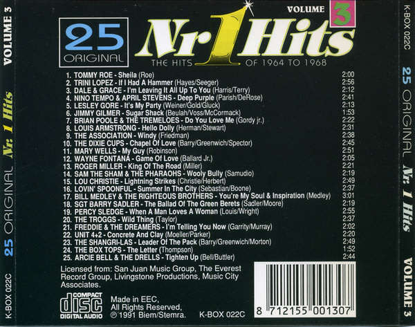 Various - 25 Original Nr. 1 Hits Volumes 1, 2, 3 and 4 (Hits of 1964 To 1991) (4x CD) Import
