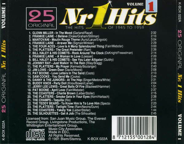 Various - 25 Original Nr. 1 Hits Volumes 1, 2, 3 and 4 (Hits of 1964 To 1991) (4x CD) Import