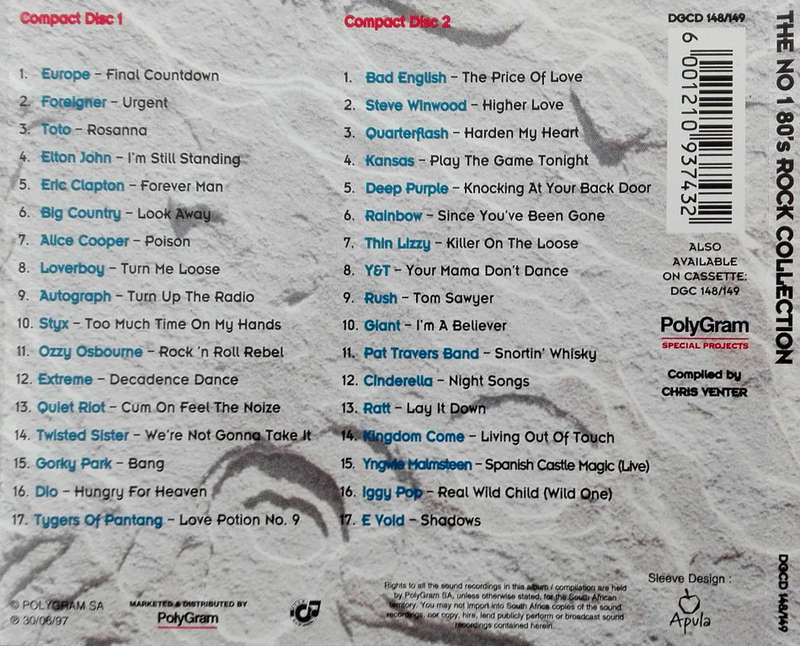 Various -  1 80`s Rock Collection Double CD