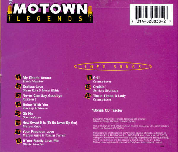 Various - Motown Legends: Love Songs CD Import