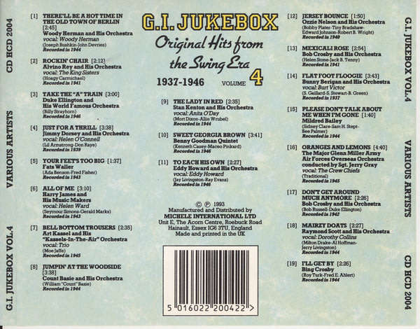 Various - G.I. Jukebox Volume 1, 2 and 4 CDs Import