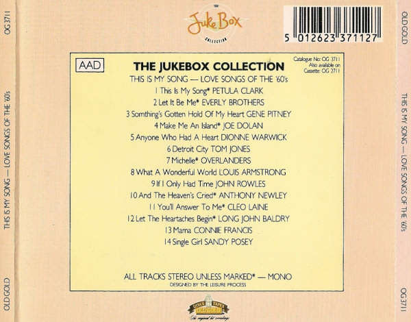 Various - This Is My Song - Love Songs of the 60`s CD Import