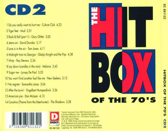 Various - Hitbox of the 70`s Triple CD Set Import