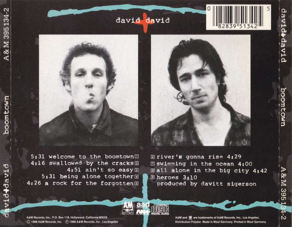 David + David - Boomtown CD Import