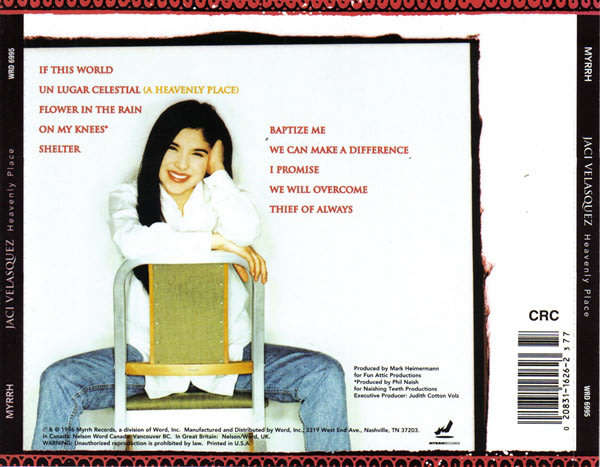 Jaci Velasquez - Heavenly Place CD Import