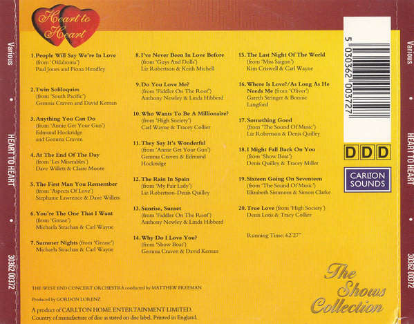 Various - Heart To Heart - Classic Duets From Great Shows CD Import