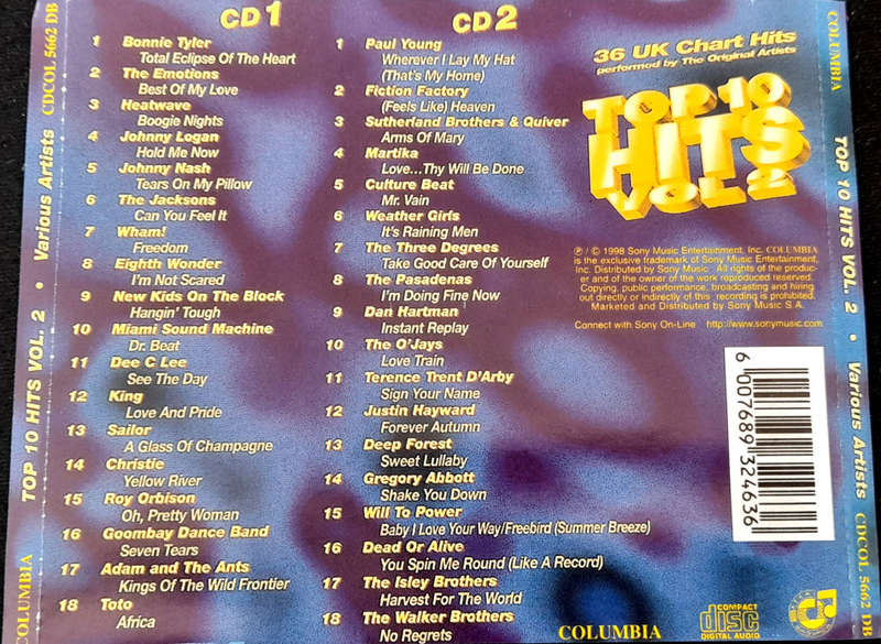 Various - Top 10 Hits Vol. 2 Double CD (Rare CD)