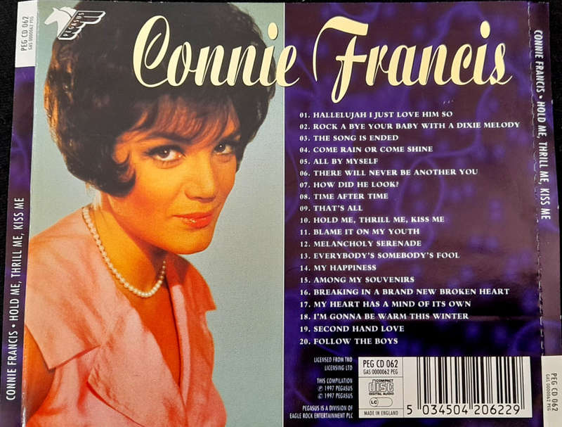 Connie Francis - Hold Me, Thrill Me, Kiss Me CD Import