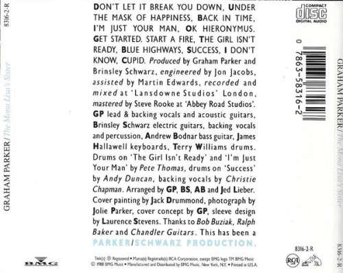 Graham Parker - The Mona Lisa`s Sister CD Import