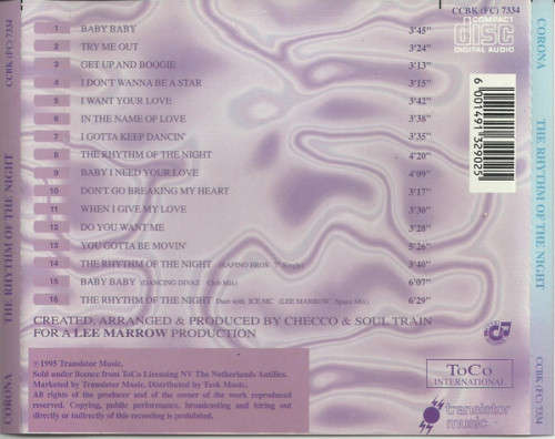 Corona - The Rhythm of the Night CD