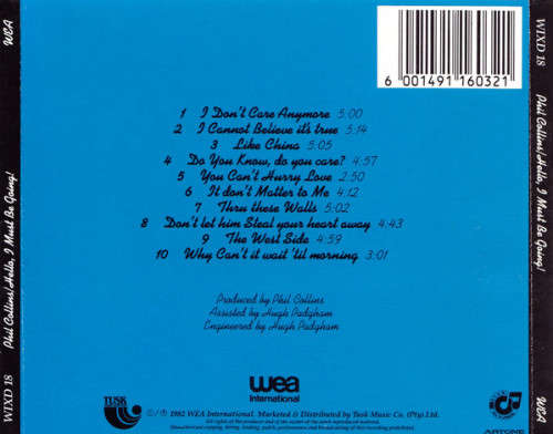 Phil Collins - Hello, I Must Be Going! CD