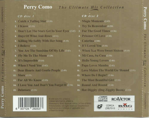 Perry Como - Ultimate Hit Collection Double CD