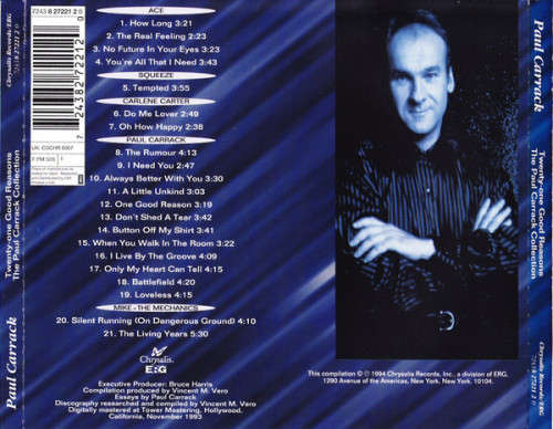 Paul Carrack - Twenty-One Good Reasons: Collection CD Import