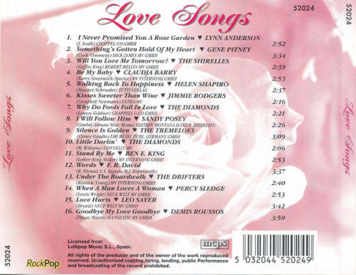 Various - Love Songs CD Import