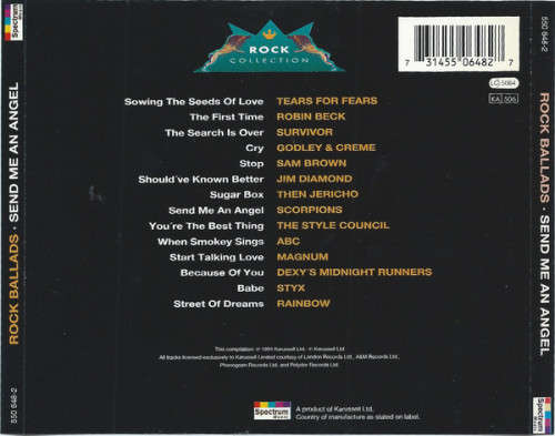 Various - Rock Ballads - Send Me An Angel CD Import