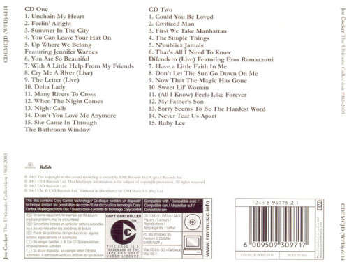 Joe Cocker - Ultimate Collection 1968-2003 Double CD
