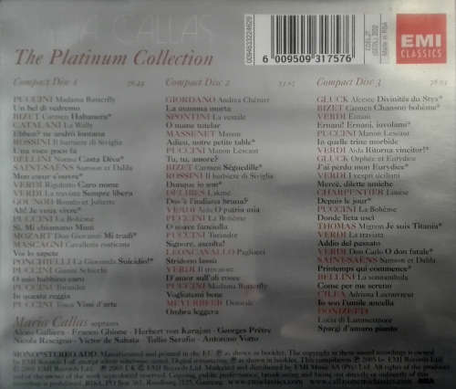 Maria Callas - Platinum Collection Triple CD