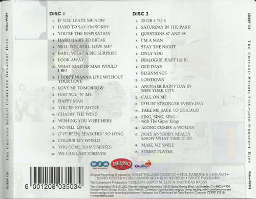Chicago - Chicago Story: Complete Greatest Hits Double CD