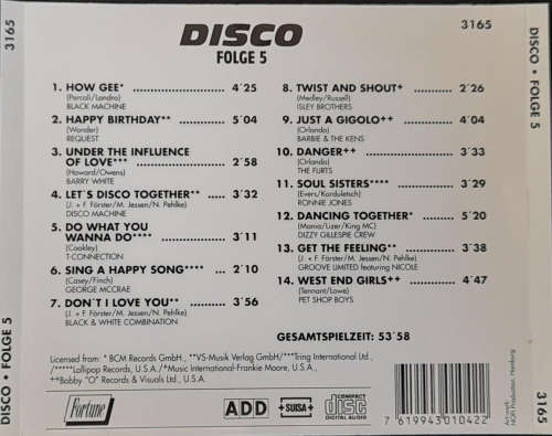 D.I.S.C.O. Folge Compilation Set - Various Import Rare 5x CD`s (Hi NRG, Disco)