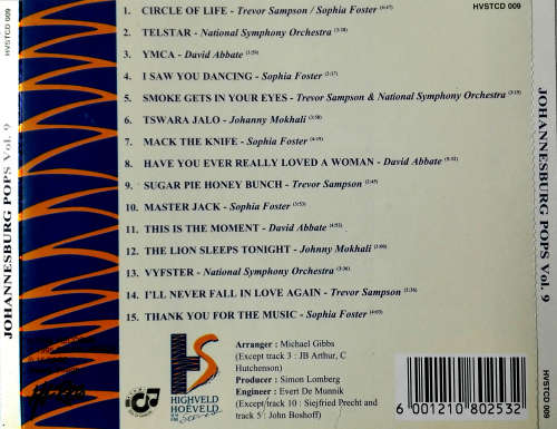 Various - Johannesburg Pops Vol. 9 CD