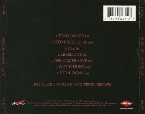 Rush - Moving Pictures CD Import Sealed