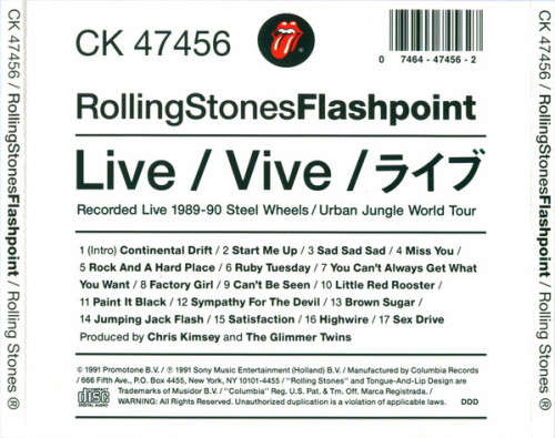 Rolling Stones - Flashpoint CD Import