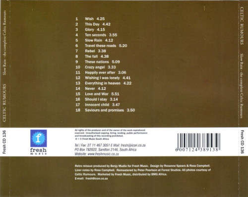 Celtic Rumours - Slow Rain - Complete Celtic Rumours CD