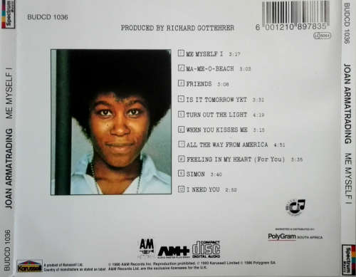 Joan Armatrading - Me Myself I CD