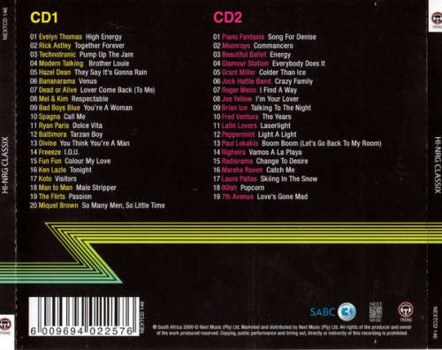 Various - Hi-NRG Classix Volume 1 + 2 (Two Double CD`s) Set